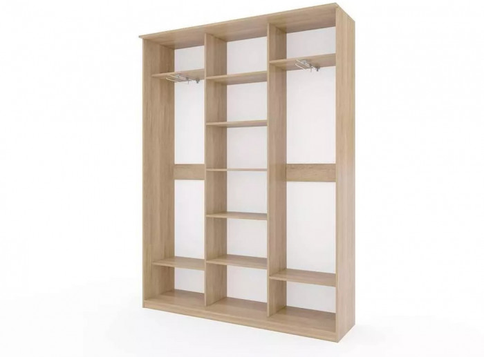 Шкаф купе Модерн 1776х450 3-х дверный 3-х секционный фотопечать №4 ясень