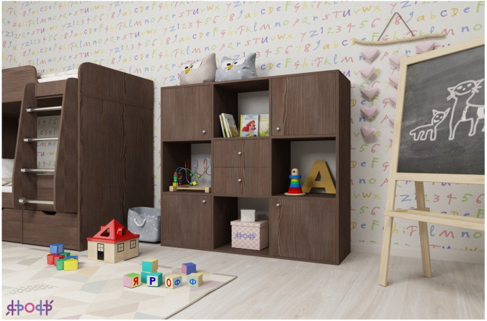 Стеллаж Джери (Белое дерево/Лайм)