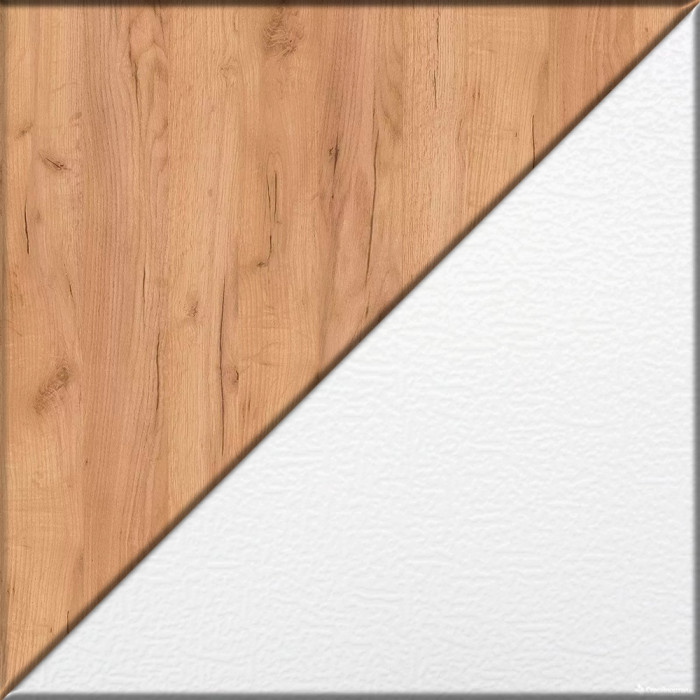 Лидер-8 Стол + Пенал, белый шагрень/крафт золото