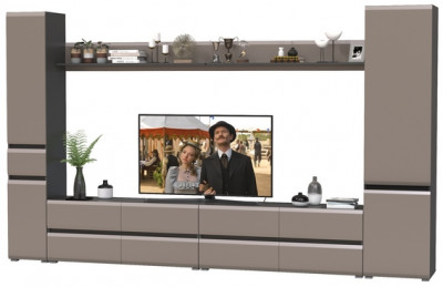 Сидней Комплектация № 107, корпус: антрацит/фасады: МДФ веллюто капучино