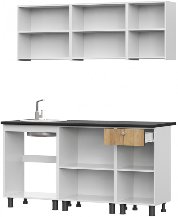 Кухонный гарнитур КГ 1 (1.6 м), Дуб золотой