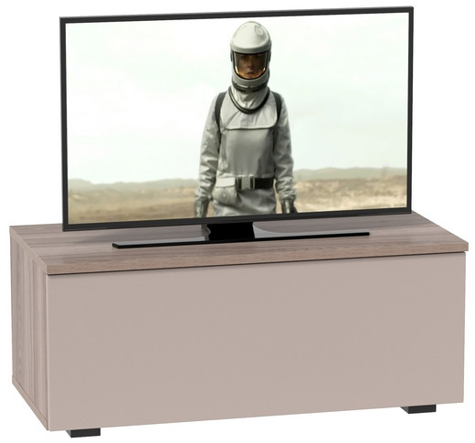 Роквуд Тумба под ТВ 16.54.01, цвет корпус ДСП эмили блаш/фасады МДФ крем, ШхГхВ 76,8х36,8х32 см.