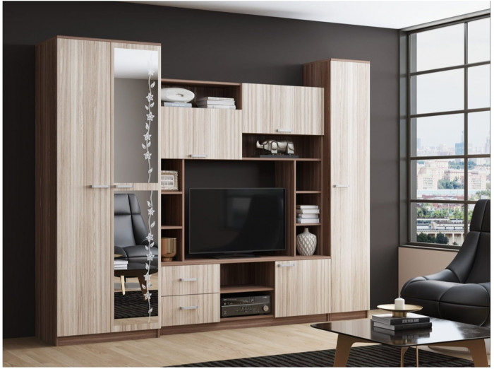 Гостиная Флора-4 ЛДСП (Дуб Сонома)