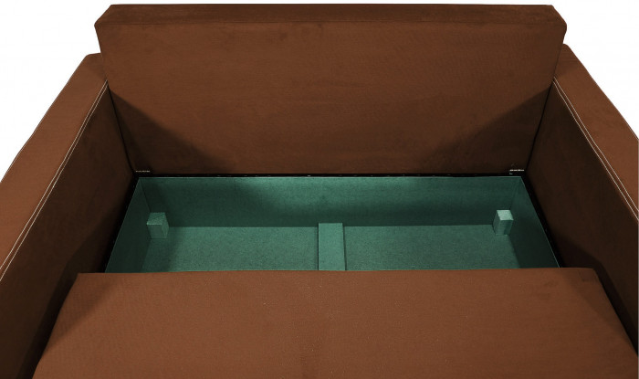 Диван-аккордеон Марс, сп.м. 160х200, велюр коричневый